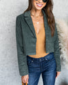 Jessie Corduroy Blazer - Deep Green