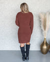 Maria Cowl Neck Sweater Dress - Dark Amber