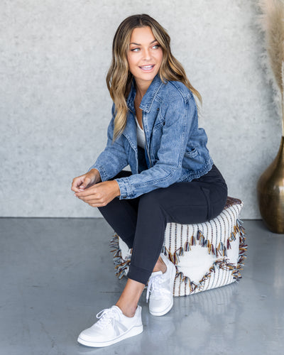 Kalina Denim Bomber Jacket - Medium Wash