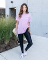 Valerie Oversized Pocket Tee - Taffy Pink