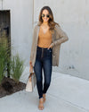 Hazel Lightweight Knit Cardigan - Light Olive