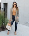 Hazel Lightweight Knit Cardigan - Light Olive