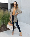 Hazel Lightweight Knit Cardigan - Light Olive