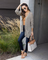 Hazel Lightweight Knit Cardigan - Light Olive