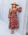 Elizabeth Smocked Off Shoulder Dress - Rust