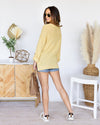 Eva V-Neck Button Sweater - Light Yellow