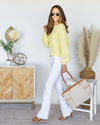 Madelyn Bubble Sleeve Sweater - Lemon