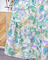 Amber V-Neck Tiered Ruffle Dress - Sage Multi