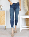 Teagan Mid-Rise Skinny Jeans - Dark Wash