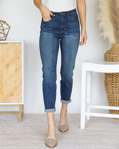 Teagan Mid-Rise Skinny Jeans - Dark Wash