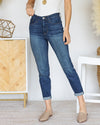 Teagan Mid-Rise Skinny Jeans - Dark Wash