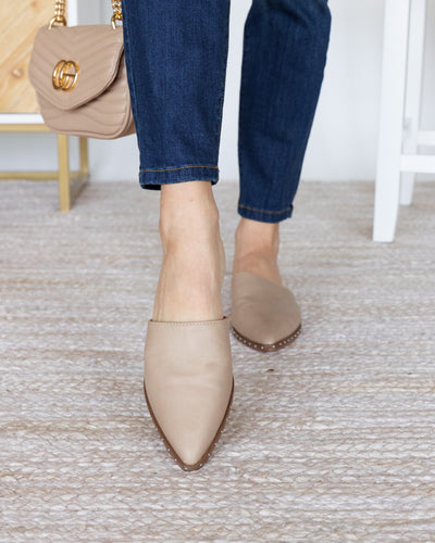 Monroe Slip On Mules - Taupe