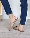 Monroe Slip On Mules - Taupe