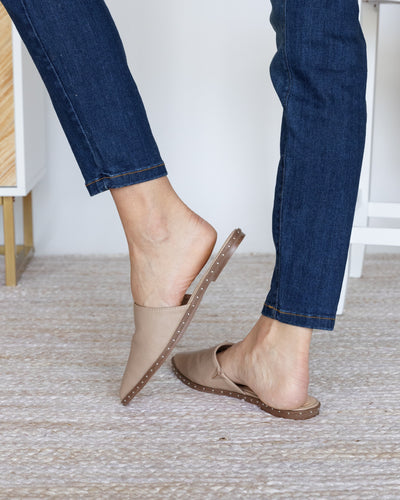 Monroe Slip On Mules - Taupe