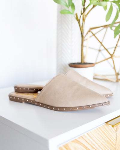 Monroe Slip On Mules - Taupe
