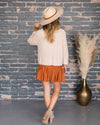 Brenda V-Neck Sweater - Cream
