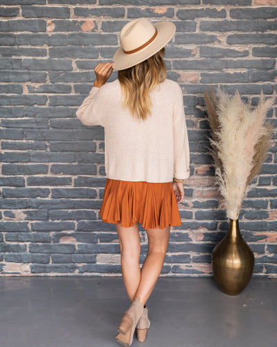 Brenda V-Neck Sweater - Cream