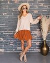 Brenda V-Neck Sweater - Cream