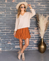 Brenda V-Neck Sweater - Cream