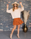 Brenda V-Neck Sweater - Cream