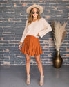 Brenda V-Neck Sweater - Cream
