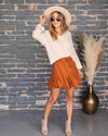 Brenda V-Neck Sweater - Cream