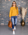 Florence Speckled Relaxed Sleeve Sweater - Mustard