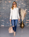 Sheila Collared Sweater - Cream