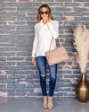 Sheila Collared Sweater - Cream