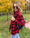 Ryder Plaid Pocketed Shacket - Red/Black