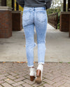 Rosalie High Rise Distressed Mom Jeans - Acid Wash