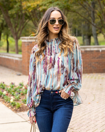 Ruthie Smocked Blouse - Multi
