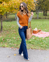 Kendal V-Neck Sweater Vest - Amber