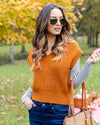 Kendal V-Neck Sweater Vest - Amber