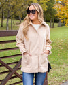 Marsha Button Down Collared Coat - Tan