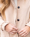 Marsha Button Down Collared Coat - Tan