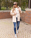 Marsha Button Down Collared Coat - Tan