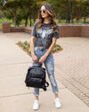Wild And Free Dream Cropped Graphic Tee - Faded Black