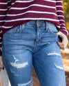 Zola Mid-Rise Distressed Skinny Jeans - Medium Wash