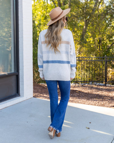 Naya Color Block Sweater - Oatmeal