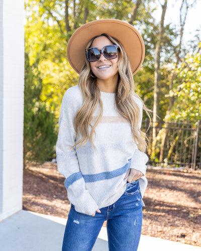 Naya Color Block Sweater - Oatmeal