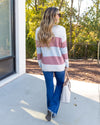 Viola V-Neck Color Block Sweater - Mauve Multi