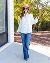 Emma Collared Button Down Top - Off White