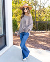 Willow Boat Neck Dolman Sleeve Top - Camel Multi