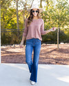 Kit Ribbed Pocket Top - Rust