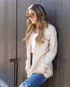 Margot Button Down Pocketed Cardigan - Tan