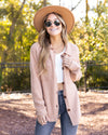 Margot Button Down Pocketed Cardigan - Camel