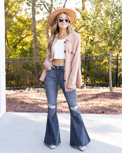 Margot Button Down Pocketed Cardigan - Camel