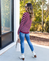 Levi Striped Sweater - Burgundy