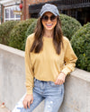 Hudson Cropped Pullover - Light Mustard